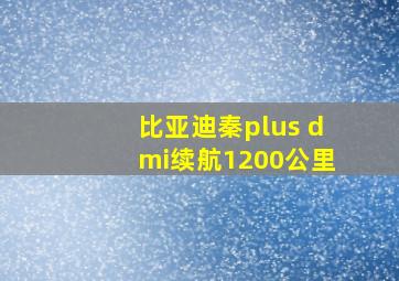 比亚迪秦plus dmi续航1200公里